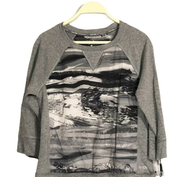 Calvin Klein Performance Quick Dry TShirt Sweatshirt Women Size XS Raglan Cuffed - Picture 11 of 12